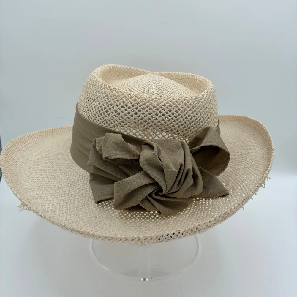 Pelican Hill Golf Club Straw Hat Ribbon Flower Accent Resort Style‎